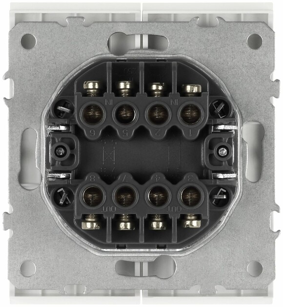Переключатель ЭРА Arktik 16-1110-01 перекрёстный двойной 10АХ-250В белый Б0070404