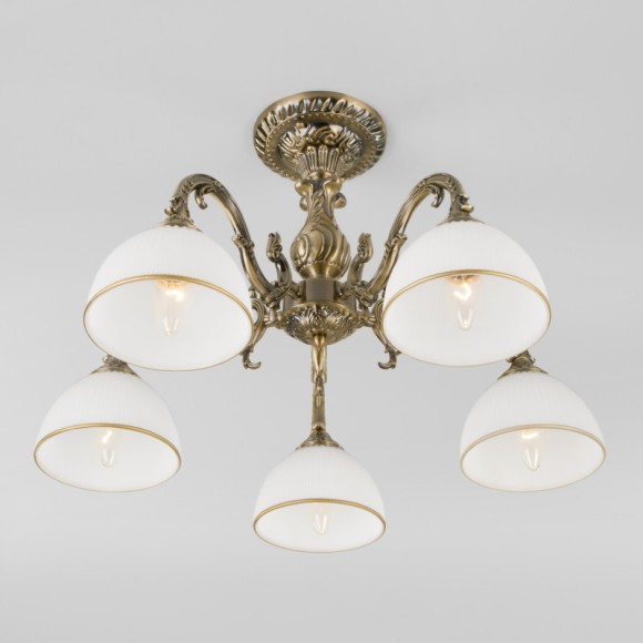 Люстра на штанге Eurosvet 60106/5 античная бронза