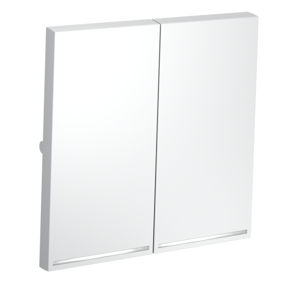 Клавиши для выключателя/переключателя двухклавишного с подсветкой Voltum S70 (белый матовый) VLS000402