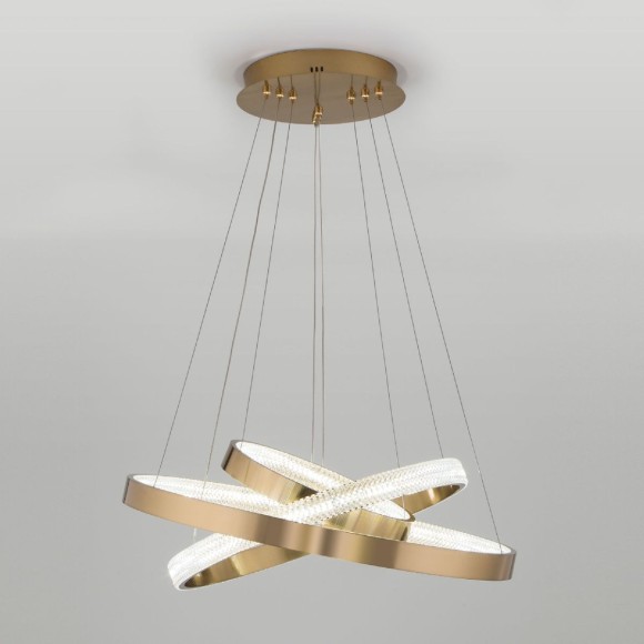 Подвесная светодиодная люстра с пультом управления Eurosvet POSH 90176/3 медный