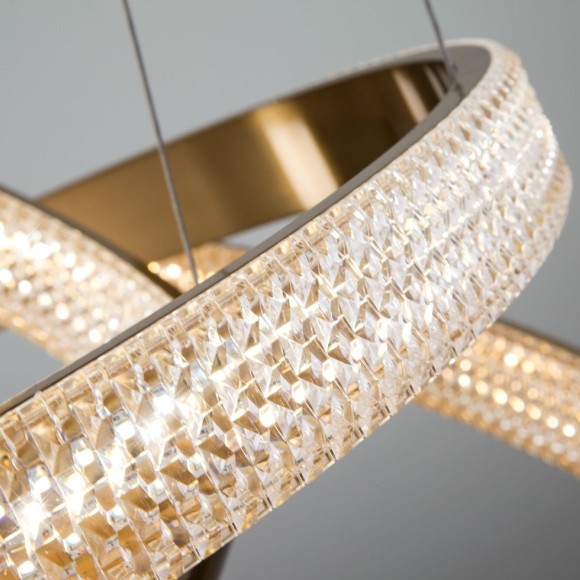 Подвесная светодиодная люстра с пультом управления Eurosvet POSH 90176/3 медный