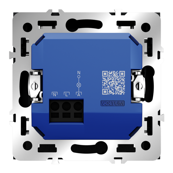 Выключатель встраиваемый Voltum S70 карточный 16А, (черный матовый) VLS010708