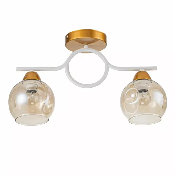Потолочный светильник Escada Muse 1100/2P, Белый, Прозрачный, Металл Потолочный светильник Escada Muse 1100/2P, Белый, Прозрачный, Металл