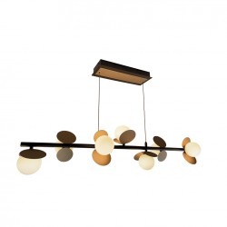 Подвесная светодиодная люстра с пультом управления iLedex Savage C4644-7 MBK+SGD