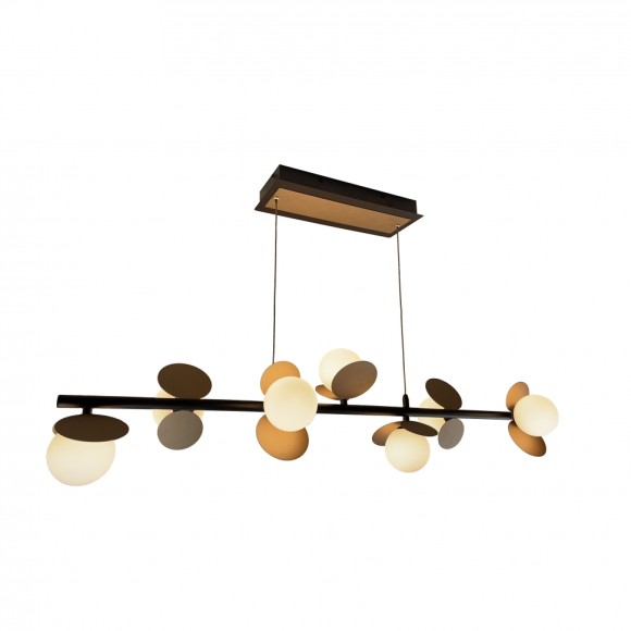 Подвесная светодиодная люстра с пультом управления iLedex Savage C4644-7 MBK+SGD