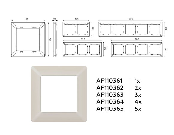Рамка трехместная Ambrella Volt Line AF110363