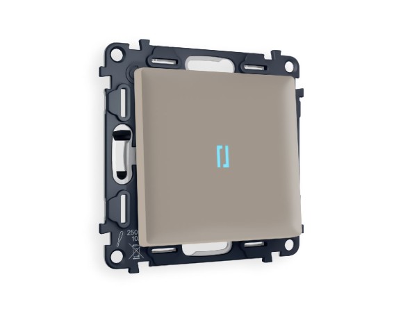 Комплект механизма 1-кл проходного выключателя с подсветкой Ambrella Volt Alfa MA362040