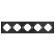 Рамка пластиковая на 5 постов Arlight FRM-TENDO-SFPL-5-BK 054657