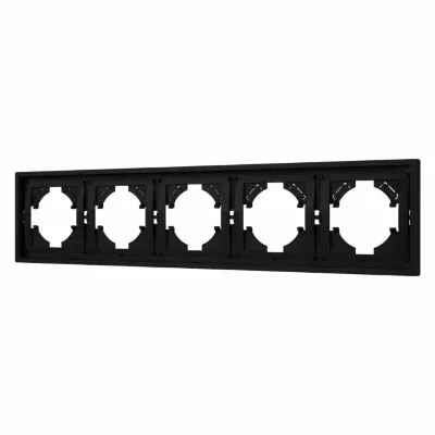 Рамка пластиковая на 5 постов Arlight FRM-TENDO-SFPL-5-BK 054657
