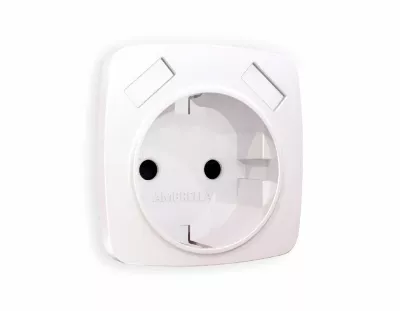 Лицевая панель для розетки с/з со шторками 2USB A+A Ambrella Volt Omega OP2090