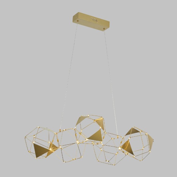 Подвесная светодиодная люстра Eurosvet Uma 90368/5 медь