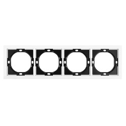 Рамка 4-местная Stekker Мия PFR00-3004-01 белая магнолия 50459