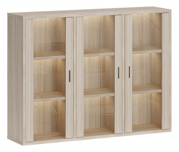 Тумба-витрина Домино СУ(ш3в1)+3ФС MER_SUsh3v1-3FS-K-karamel