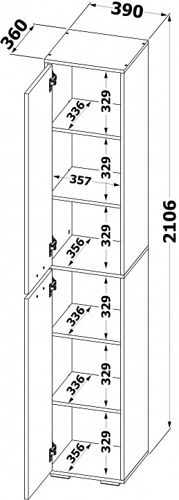 Шкаф книжный ШУ-351 SK_00-00016315