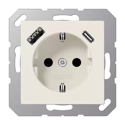 Розетка 2K+З USB Typ AC Jung A1520-15CA