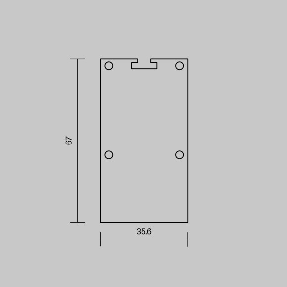 Комплект заглушек для профиля 35×66 2шт Maytoni Led Strip ALM-3566-EC 642079