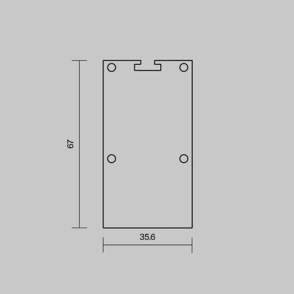 Комплект заглушек для профиля 35×66 2шт Maytoni Led Strip ALM-3566-EC 642079, Алюминий