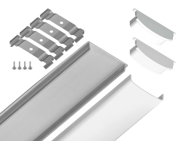 Алюминиевый накладной профиль Ambrella Light Alum Profile GP1600AL