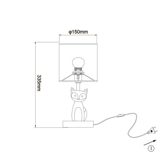 Настольная лампа Escada Animal 10166/L Fox