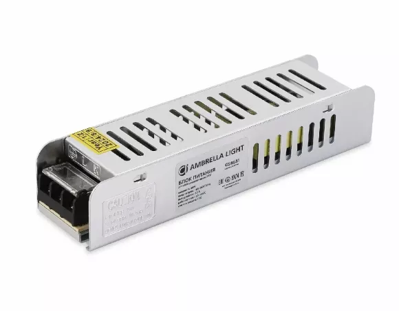 Блок питания с EMC для светодиодной ленты Ambrella Light Illumination 60Вт DC24В 2,5A IP20 GS8681 Блок питания с EMC для светодиодной ленты Ambrella Light Illumination 60Вт DC24В 2,5A IP20 GS8681