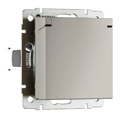 Розетка с/з с защитной крышкой и шторками Werkel W1271204 4690389211980 a069464