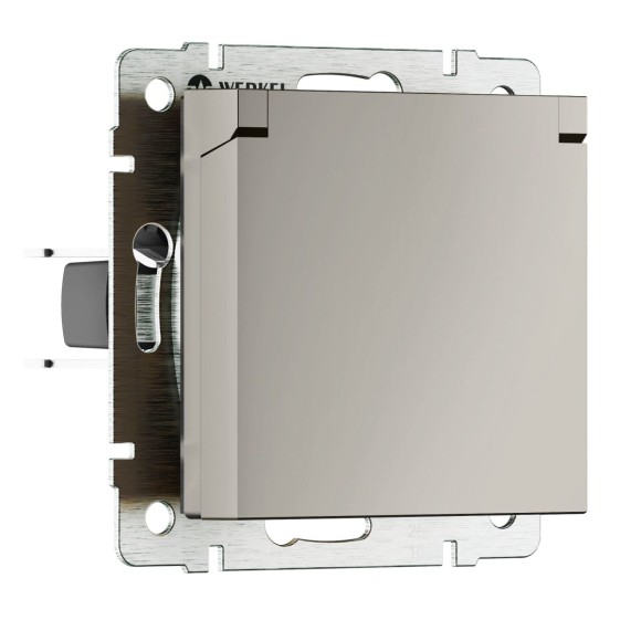 Розетка с/з с защитной крышкой и шторками Werkel W1271204 4690389211980 a069464
