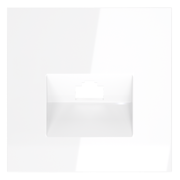 Накладка для розетки компьютерной RJ45 кат.6 Voltum S70 (белый глянцевый) VLS001301