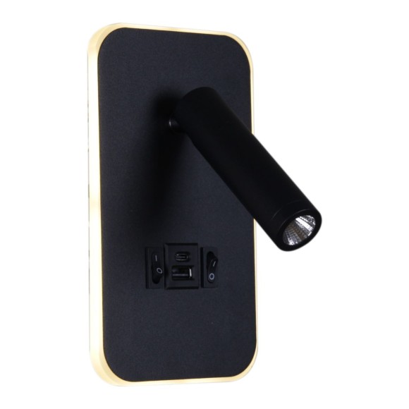 Спот Reluce 86204-9.2-001KT LED12W+USB BK