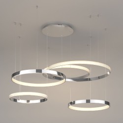 Подвесная светодиодная люстра с пультом управления Eurosvet POSH 90175/5 хром