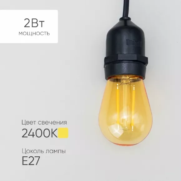Лампа филаментная Laitcom (LTC) Professional Е27 2W 2400K FLM27-2W-2TN