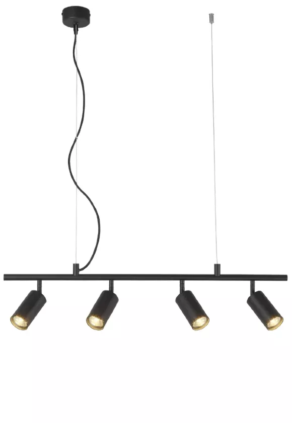 Подвесной светильник Crystal Lux RIVO SP4 L800 BL, Черный, Металл, Современный стиль