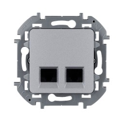 Розетка компьютерная двойная RJ45 Legrand Inspiria 673837