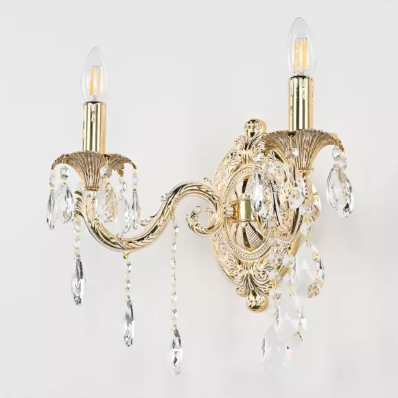Бра Bohemia Ivele Crystal AL7901B10/2/175 B GW, Золото, Металл, Классика стиль, декоративные элементы крупным планом Бра Bohemia Ivele Crystal AL7901B10/2/175 B GW, Золото, Металл, Классика стиль, декоративные элементы крупным планом