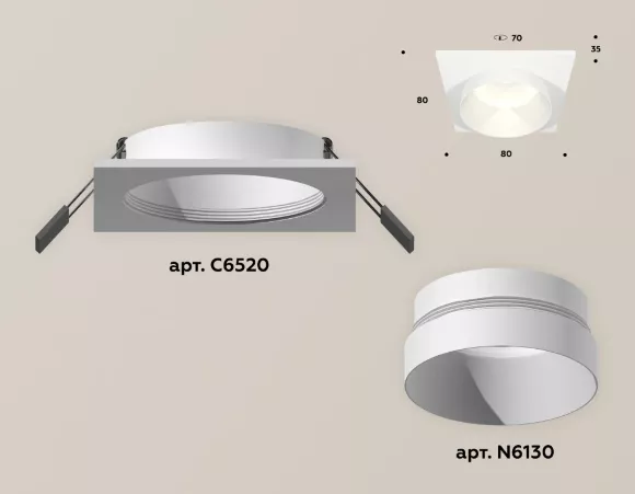 Встраиваемый светильник Ambrella Light Techno Spot XC6520020 (C6520, N6130) Встраиваемый светильник Ambrella Light Techno Spot XC6520020 (C6520, N6130)