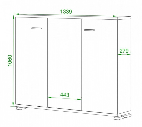 Тумба Домино ПУ-60-4 MER_PU-60-4_BE