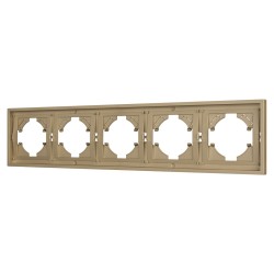 Рамка пластиковая на 5 постов Arlight FRM-TENDO-SFPL-5-GD 054658