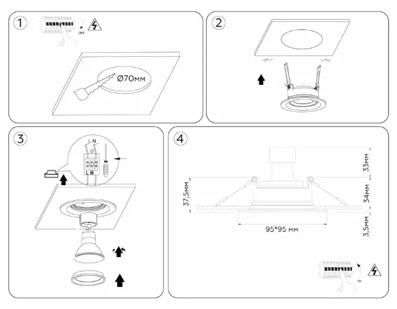 Встраиваемый светильник Ambrella Light Techno Spot IP Protect TN1143