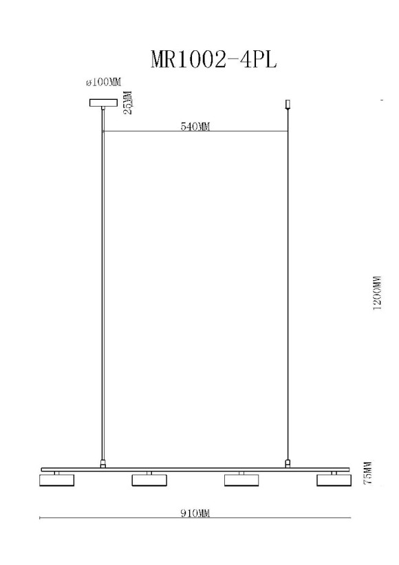 Подвесной светильник MyFar Milla MR1002-4PL