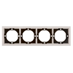 Рамка 4-местная Stekker Мия PFR00-3004-08 пудровый жемчуг 50489