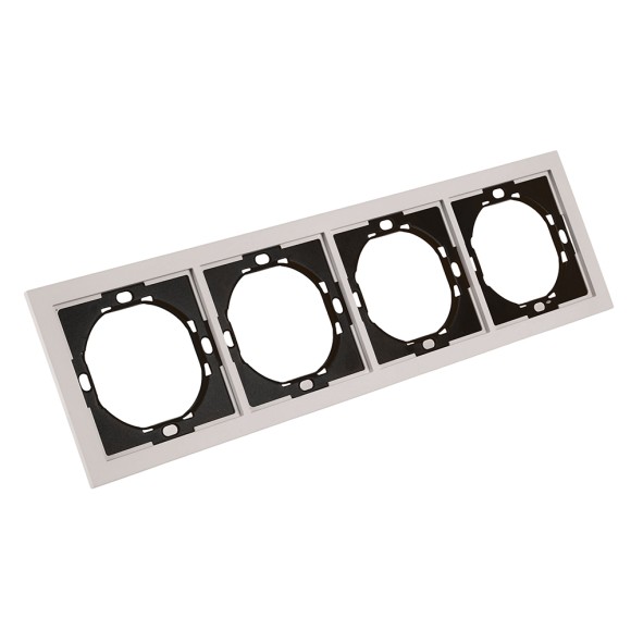 Рамка 4-местная Stekker Мия PFR00-3004-08 пудровый жемчуг 50489