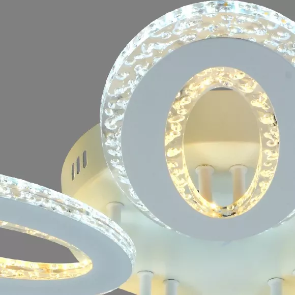Потолочная люстра Escada Air 10211/5LED, Белый, Прозрачный, От теплого до холодного, декоративные элементы крупным планом