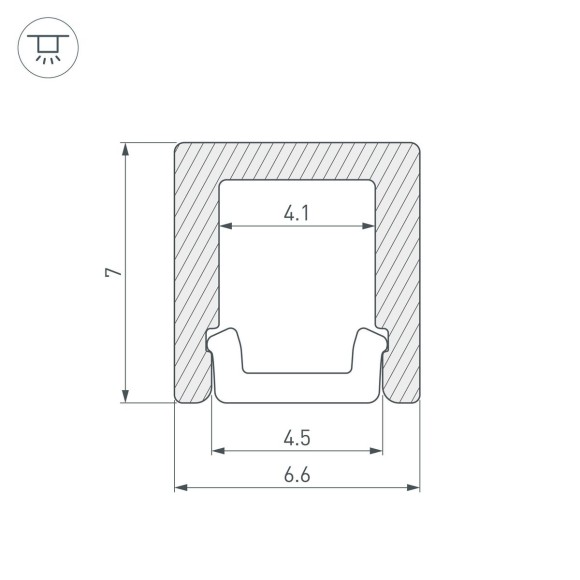 Алюминиевый профиль Arlight ARH-Micro-0607-2000 Anod 036398