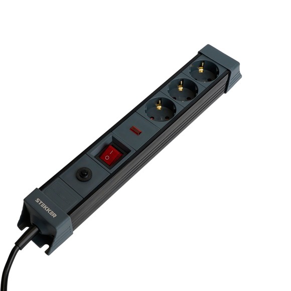 Сетевой фильтр 3-местный с/з Stekker Techno HM22-31-03 50154