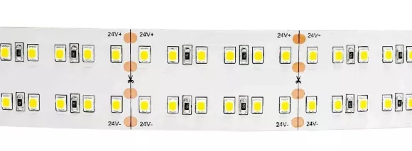 Светодиодная лента Apeyron 24В ПРО 42Вт/м smd2835 240д/м IP20 4200Лм/м 5м 6500К 00-307 Светодиодная лента Apeyron 24В ПРО 42Вт/м smd2835 240д/м IP20 4200Лм/м 5м 6500К 00-307
