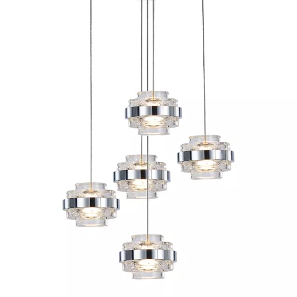 Подвесной светильник Delight Collection MD22030002 MD22030002-5A chrome/clear Подвесной светильник Delight Collection MD22030002 MD22030002-5A chrome/clear