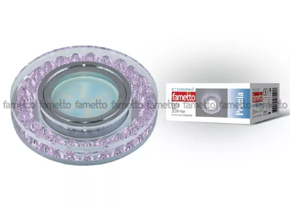 Встраиваемый светильник Fametto Peonia DLS-P102 GU5.3 CHROME/PINK Встраиваемый светильник Fametto Peonia DLS-P102 GU5.3 CHROME/PINK