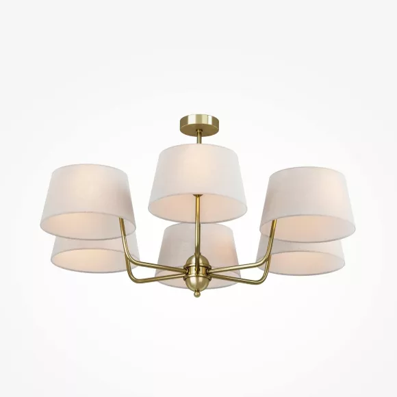 Люстра на штанге Maytoni Modesto MOD360PL-06BS, Латунь, Бежевый, Металл, вид сверху Люстра на штанге Maytoni Modesto MOD360PL-06BS, Латунь, Бежевый, Металл, вид сверху