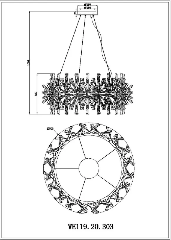 Подвесная люстра Wertmark Floriane WE119.20.303