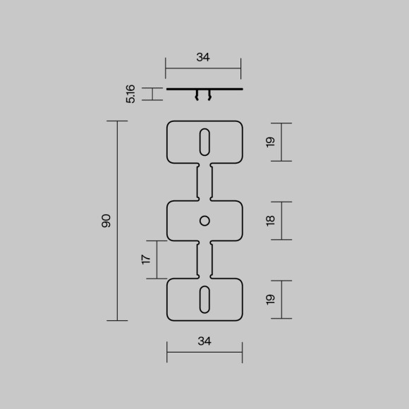 Комплект креплений для профиля 35×66 4шт Maytoni Led Strip ALM-3566-MT 642080