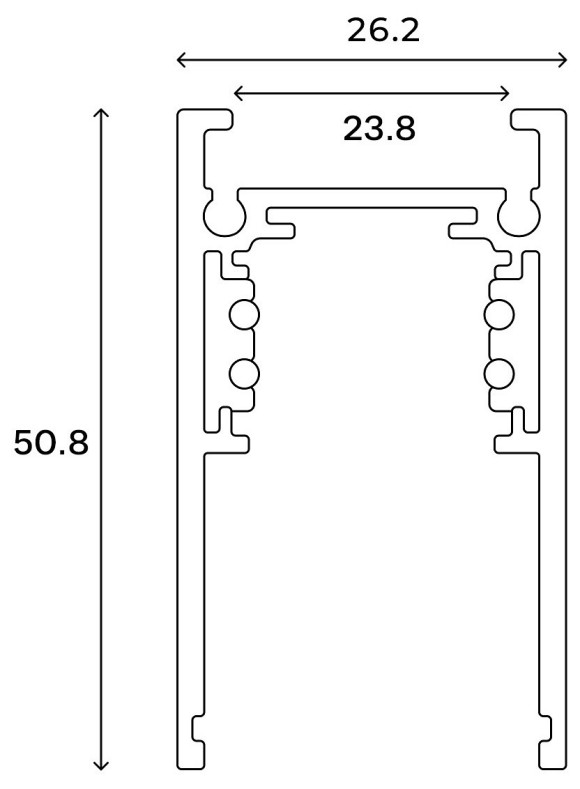 Шинопровод трехфазный накладной с заглушками Hesby Lighting ElDeko HSBL_0051_1